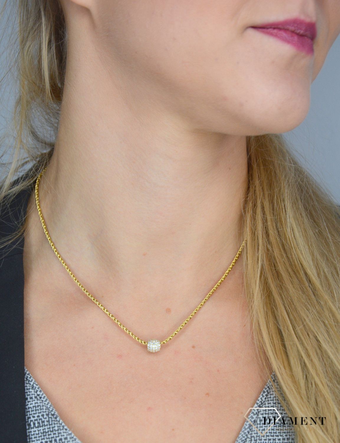 Złoty łańcuszek 585 o szerokości 2 mm DIA-LAN-1244-585 2mm.jpg